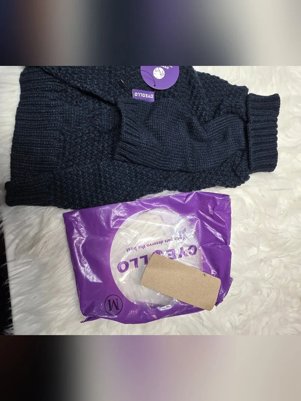Men Sweaters - Navy Cable-Knit Turtleneck Sweater